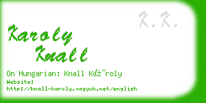 karoly knall business card